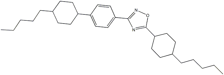 5-(4-pentylcyclohexyl)-3-[4-(4-pentylcyclohexyl)phenyl]-1,2,4-oxadiazole Struktur