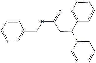 3,3-diphenyl-N-(3-pyridinylmethyl)propanamide Struktur