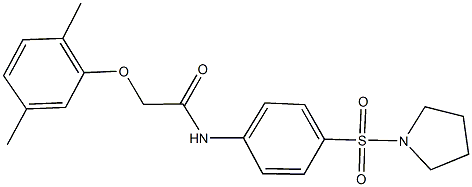 2-(2,5-dimethylphenoxy)-N-[4-(pyrrolidin-1-ylsulfonyl)phenyl]acetamide Struktur