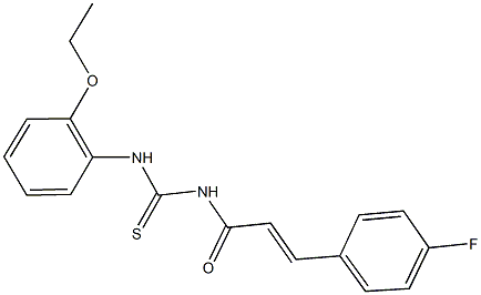 N-(2-ethoxyphenyl)-N'-[3-(4-fluorophenyl)acryloyl]thiourea Struktur