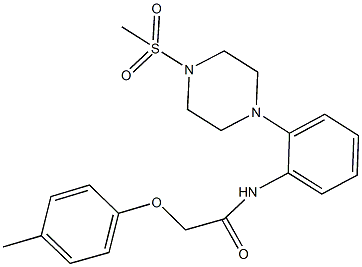 2-(4-methylphenoxy)-N-{2-[4-(methylsulfonyl)-1-piperazinyl]phenyl}acetamide Struktur