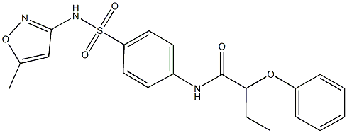 N-(4-{[(5-methyl-3-isoxazolyl)amino]sulfonyl}phenyl)-2-phenoxybutanamide Struktur