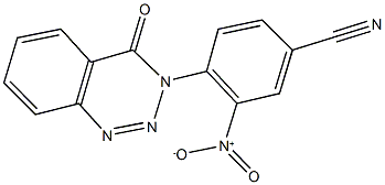 3-nitro-4-(4-oxo-1,2,3-benzotriazin-3(4H)-yl)benzonitrile Struktur