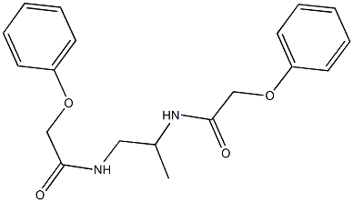 N-{1-methyl-2-[(phenoxyacetyl)amino]ethyl}-2-phenoxyacetamide Struktur