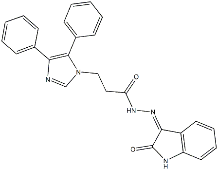 3-(4,5-diphenyl-1H-imidazol-1-yl)-N'-(2-oxo-1,2-dihydro-3H-indol-3-ylidene)propanohydrazide Struktur