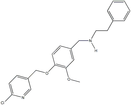 N-{4-[(6-chloro-3-pyridinyl)methoxy]-3-methoxybenzyl}-N-(2-phenylethyl)amine Struktur