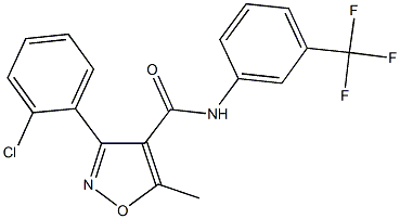 3-(2-chlorophenyl)-5-methyl-N-[3-(trifluoromethyl)phenyl]-4-isoxazolecarboxamide Struktur