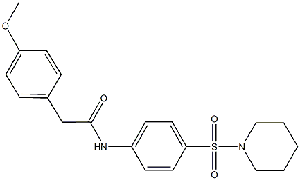 2-(4-methoxyphenyl)-N-[4-(piperidin-1-ylsulfonyl)phenyl]acetamide Struktur