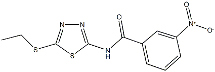 N-[5-(ethylsulfanyl)-1,3,4-thiadiazol-2-yl]-3-nitrobenzamide Struktur