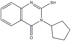 3-cyclopentyl-2-sulfanyl-4(3H)-quinazolinone Struktur