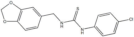 N-(1,3-benzodioxol-5-ylmethyl)-N'-(4-chlorophenyl)thiourea Struktur