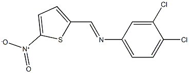 3,4-dichloro-N-[(5-nitro-2-thienyl)methylene]aniline Struktur