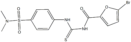 4-({[(5-bromo-2-furoyl)amino]carbothioyl}amino)-N,N-dimethylbenzenesulfonamide Struktur