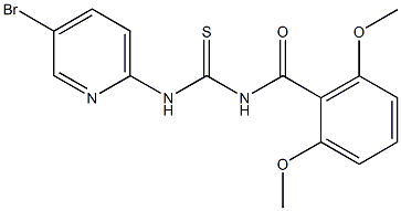 N-(5-bromo-2-pyridinyl)-N'-(2,6-dimethoxybenzoyl)thiourea Struktur