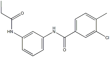 3-chloro-4-methyl-N-[3-(propionylamino)phenyl]benzamide Struktur