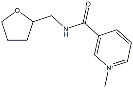 1-methyl-3-{[(tetrahydro-2-furanylmethyl)amino]carbonyl}pyridinium Struktur