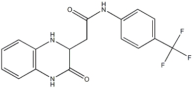 2-(3-oxo-1,2,3,4-tetrahydro-2-quinoxalinyl)-N-[4-(trifluoromethyl)phenyl]acetamide Struktur