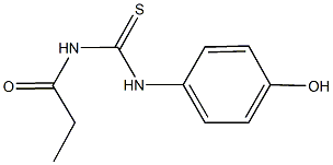 N-(4-hydroxyphenyl)-N'-propionylthiourea Struktur