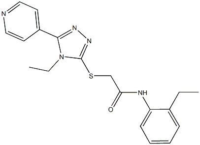 N-(2-ethylphenyl)-2-{[4-ethyl-5-(4-pyridinyl)-4H-1,2,4-triazol-3-yl]sulfanyl}acetamide Struktur