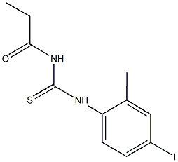 N-(4-iodo-2-methylphenyl)-N'-propionylthiourea Struktur