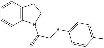 1-{[(4-methylphenyl)sulfanyl]acetyl}indoline Struktur