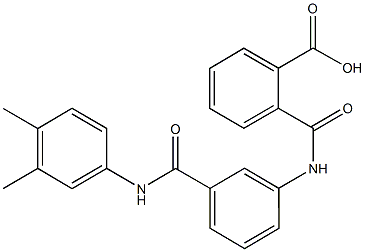 2-({3-[(3,4-dimethylanilino)carbonyl]anilino}carbonyl)benzoic acid Struktur