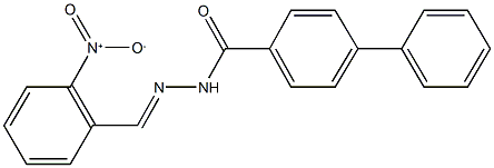 N'-{2-nitrobenzylidene}[1,1'-biphenyl]-4-carbohydrazide Struktur