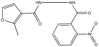 N'-{2-nitrobenzoyl}-2-methyl-3-furohydrazide Struktur