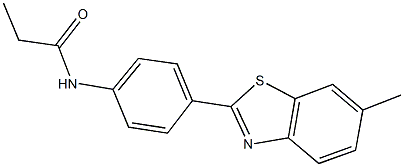 N-[4-(6-methyl-1,3-benzothiazol-2-yl)phenyl]propanamide Struktur