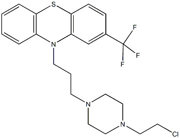 10-{3-[4-(2-chloroethyl)-1-piperazinyl]propyl}-2-(trifluoromethyl)-10H-phenothiazine Struktur