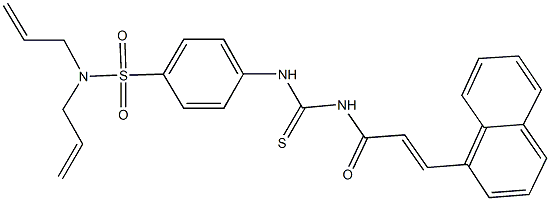 N,N-diallyl-4-[({[3-(1-naphthyl)acryloyl]amino}carbothioyl)amino]benzenesulfonamide Struktur