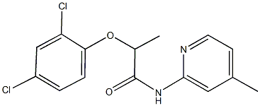 2-(2,4-dichlorophenoxy)-N-(4-methyl-2-pyridinyl)propanamide Struktur