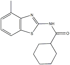 N-(4-methyl-1,3-benzothiazol-2-yl)cyclohexanecarboxamide Struktur