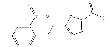 5-({2-nitro-4-methylphenoxy}methyl)-2-furoic acid Struktur