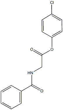 4-chlorophenyl (benzoylamino)acetate Struktur