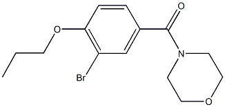 2-bromo-4-(4-morpholinylcarbonyl)phenyl propyl ether Struktur