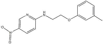 5-nitro-2-{[2-(3-methylphenoxy)ethyl]amino}pyridine Struktur