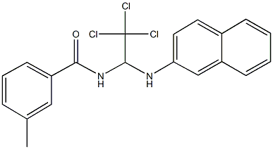 3-methyl-N-[2,2,2-trichloro-1-(2-naphthylamino)ethyl]benzamide Struktur