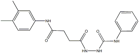 2-[4-(3,4-dimethylanilino)-4-oxobutanoyl]-N-phenylhydrazinecarboxamide Struktur