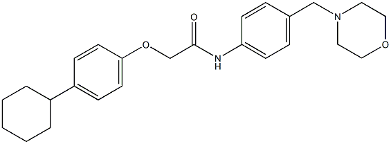 2-(4-cyclohexylphenoxy)-N-[4-(4-morpholinylmethyl)phenyl]acetamide Struktur