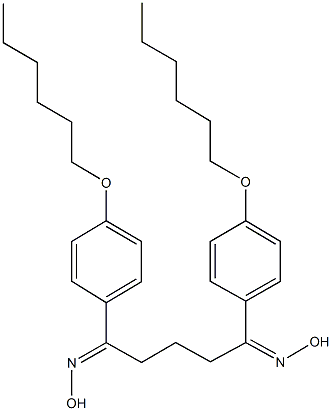 1,5-bis[4-(hexyloxy)phenyl]-1,5-pentanedione dioxime Struktur