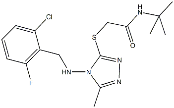 N-(tert-butyl)-2-({4-[(2-chloro-6-fluorobenzyl)amino]-5-methyl-4H-1,2,4-triazol-3-yl}sulfanyl)acetamide Struktur