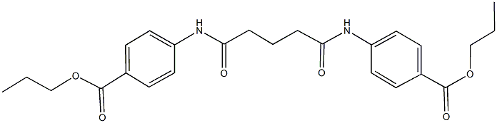 propyl 4-({5-oxo-5-[4-(propoxycarbonyl)anilino]pentanoyl}amino)benzoate Struktur