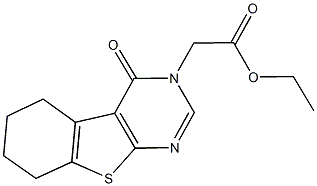 ethyl (4-oxo-5,6,7,8-tetrahydro[1]benzothieno[2,3-d]pyrimidin-3(4H)-yl)acetate Struktur