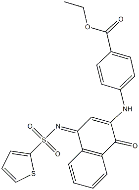 ethyl 4-({1-oxo-4-[(2-thienylsulfonyl)imino]-1,4-dihydro-2-naphthalenyl}amino)benzoate Struktur