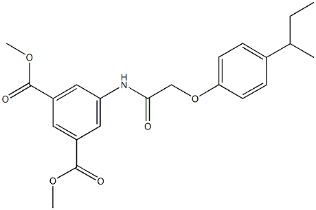 dimethyl 5-{[(4-sec-butylphenoxy)acetyl]amino}isophthalate Struktur