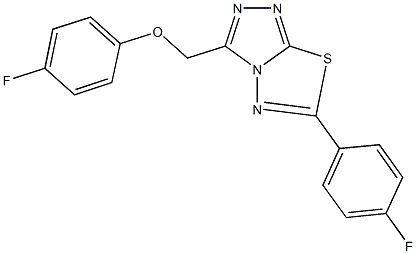 4-fluorophenyl [6-(4-fluorophenyl)[1,2,4]triazolo[3,4-b][1,3,4]thiadiazol-3-yl]methyl ether Struktur