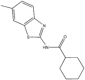 N-(6-methyl-1,3-benzothiazol-2-yl)cyclohexanecarboxamide Struktur