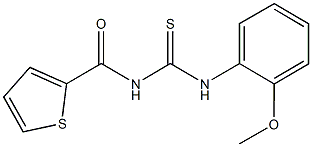 N-(2-methoxyphenyl)-N'-(2-thienylcarbonyl)thiourea Struktur