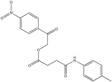 2-{4-nitrophenyl}-2-oxoethyl 4-oxo-4-(4-toluidino)butanoate Struktur